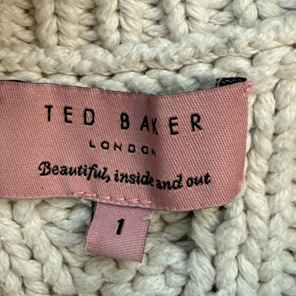Ted Baker London Cream Chunky Knit Sweater Size 1/XS - Picture 11 of 11